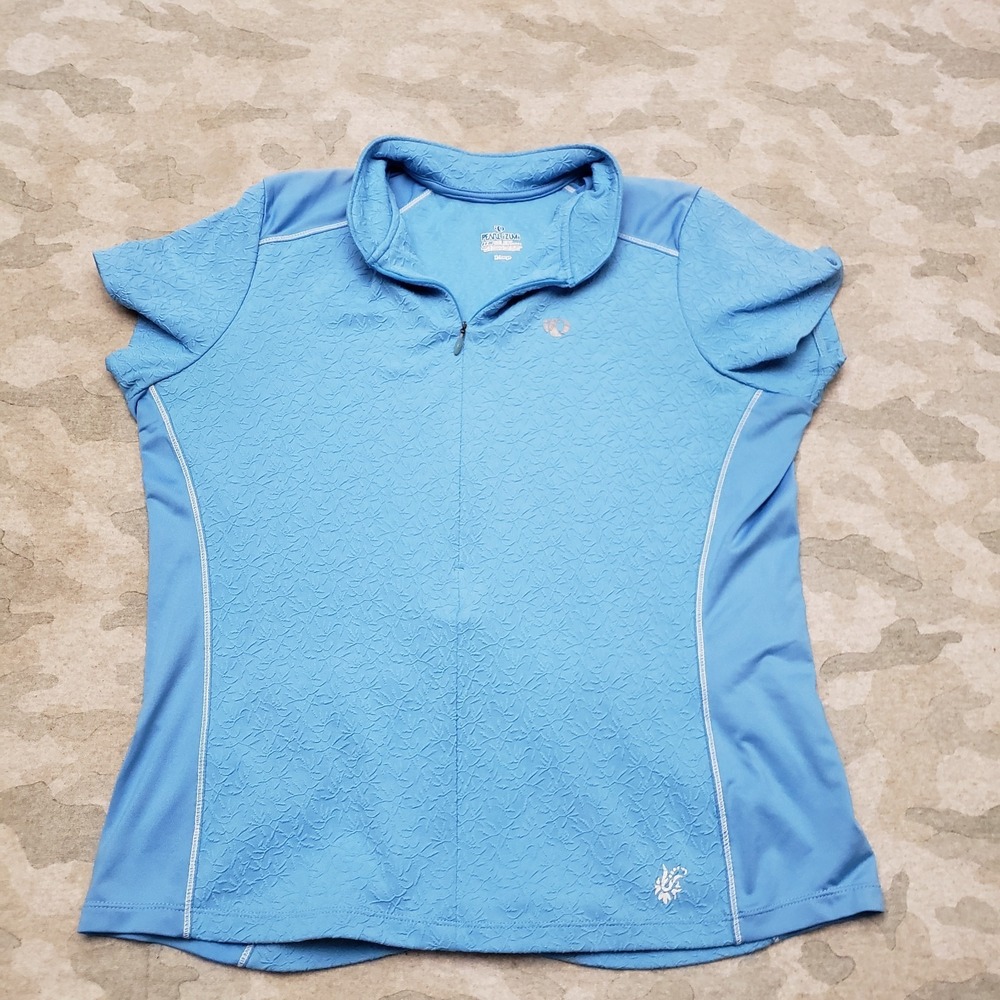 Pearl Izumi Top Womens XL Blue Short Sleeve Cycling Outdoors Bike